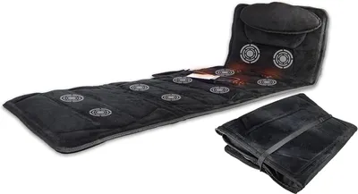 Image de Tapis de massage électrique, matelas de massage, 10 moteurs, 3 niveaux d'intensité, 5 zones, infrarouge