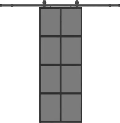 Obrázek produktu pro vidaXL Posuvné dveře s kováním černé 76x205 cm tvrzené sklo