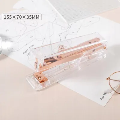 Produktbild von Interdruk Rosa Heftgerät Transparent für 20 Blatt