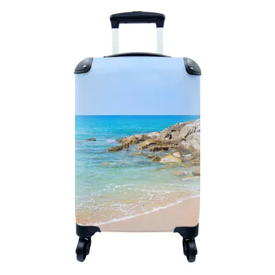 Produktbild von MuchoWow® Koffer Handgepäck Trolley Rollkoffer Kleine Reisekoffer mit 4 Rollen - Strand - Meer - Tropisch - Sommer - Cabin Size < 55x40x23 cm & 55x40x20 cm - Fotokoffer - Kabinenkoffer - Boardgepäck - Reise-Box - Reisekoffer - Reisegepäck - Koffer mit Bild - Trolley für Kinder
