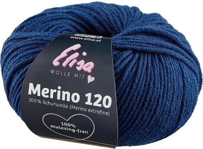 Produktbild von Elisa Merino 120, 50 g/120 m, Merinogarn aus extrafeiner Wolle,mulesing-frei, ,100% Schurwolle(Merino extrafein) zum stricken häkeln 7233