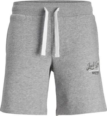 Produktbild von Jack & Jones Shorts Unifarbene kurze Hose STANDY Sweat Shorts mit Kordelzug, Gesäßtasche und Logoprint in Komfort Fit