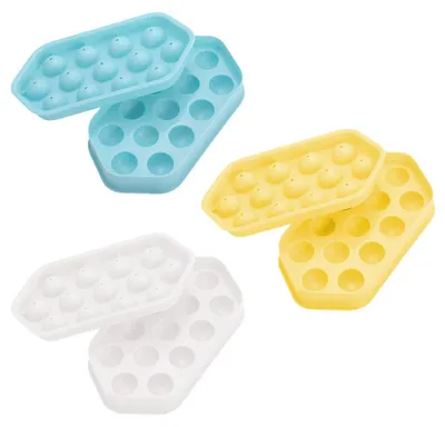 Obrázek produktu pro Kulatá forma na kostky ledu, forma na ledové kuličky do mrazáku, ledové kuličky k chlazení koktejlů, whisky, čaje a kávy (balení po 3 ks)