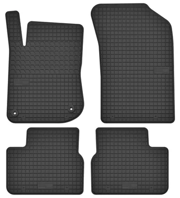 Produktbild von Gummi-Fußmatten für Peugeot 2008 I 2013-2019 (Crossover) – 4-tlg, Schwarz, passgenau – Wielganizator SolidTread