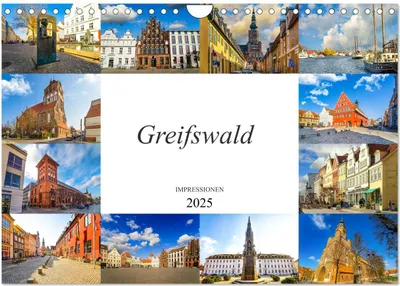 Produktbild von Greifswald Impressionen (Wandkalender 2025 DIN A4 quer), CALVENDO Monatskalender