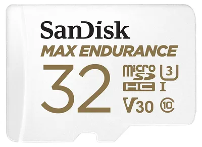Obrázok produktu pre SanDisk Max Endurance, 32 GB, MicroSDHC, Trieda 10, UHS-I, 100 MB/s, 40 MB/s