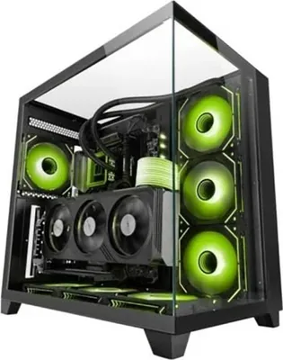 Produktbild von Mars Gaming MC-3C, Midi Tower, PC, Schwarz, ATX, micro ATX, Mini-ITX, SGCC, Gehärtetes Glas, Gaming