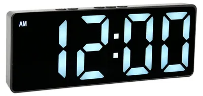 LED-Digitalwecker 6,7 Zoll mit Temperaturanzeige, schwarz