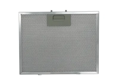 A single metal filter for a range hood, shown from the front against a white background.