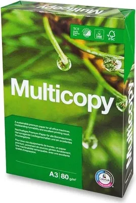 Produktbild von Multicopy Papier 80g/m² DIN-A3 - 500 Blatt Exzellentes Druckergebnis mit Umweltbewusstsein