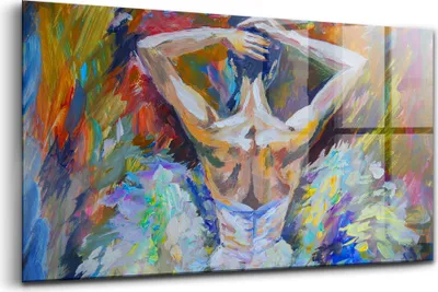 Obrázok produktu pre Obraz z tvrdeného skla - Maľovanie Stien - Temperované Sklo - 120x60 cm - Maľovaná baletka