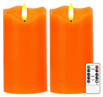 Productafbeelding van Set van 2 flikkerende LED-kaarsen met afstandsbediening en timer