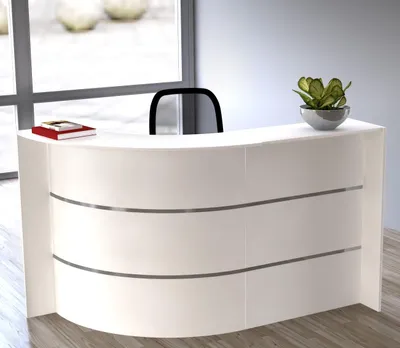 Produktbild von Bogen-Theke Bari BxHxT 175x112x95cm weiß