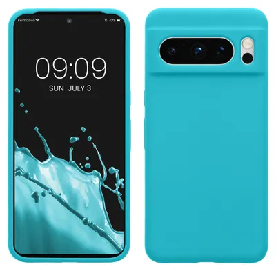 Produktbild von kwmobile Handyhülle für Google Pixel 8 Pro Hülle, für Pixel 8 Pro Case - Hülle Silikon - kabelloses Laden - Cool Glacier