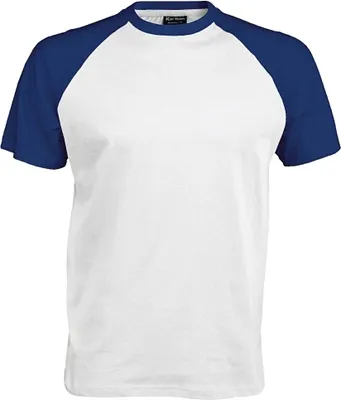Produktbild von Kariban Herren Baseball T-Shirt RW705 (Xlarge) (Weiß/Königsblau)