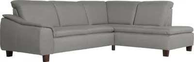 Produktbild von Max Winzer Sofa 2,5-Sitzer links mit Ecksofa rechts Aaron - Flachgewebe hellgrau - Maße: 247 x 187 x 82 cm
