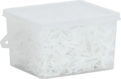 Productafbeelding van Haarelastiekjes paard 2500 st silicone wit