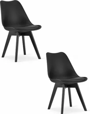 Immagine prodotto di Sedia MARK - nera / gambe nere x 2