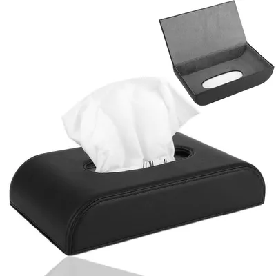 Image de Solidchoice - Boîte à mouchoirs universelle pour voiture, en cuir PU