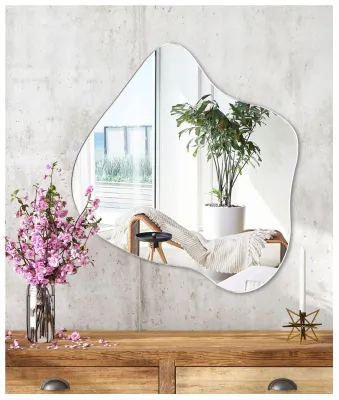 Image de Miroir décoratif en verre, idéal pour la décoration murale et le maquillage