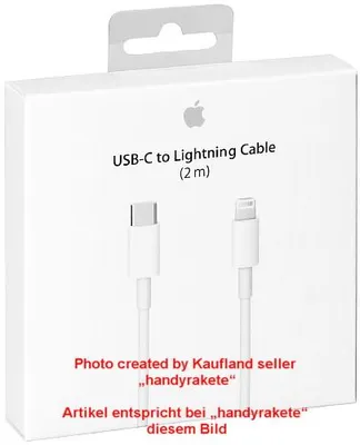Produktbild von Daten-/Ladekabel - USB-C auf Lightning (Apple MKQ42AM/A) - 2m - ORIGINAL Retourenware