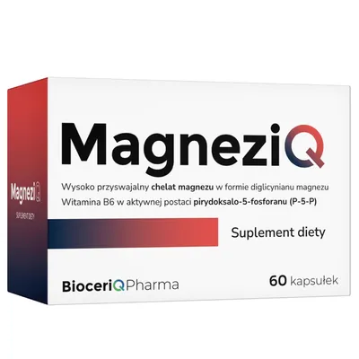 Zdjęcie produktu dla BioceriQ MagneziQ 60 kaps. wsparcie dla Twojego organizmu w codziennym rytmie życia