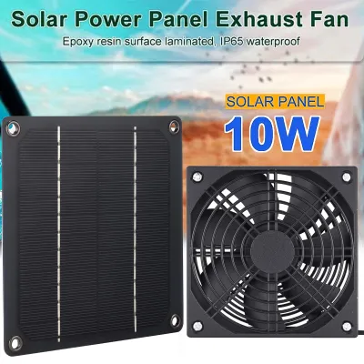 Obrázek produktu pro Ventilátor napájený solárním panelem, 3 W, sada odolná proti povětrnostním vlivům pro malé kurníky, skleníky, kůlny a boudy pro domácí zvířata