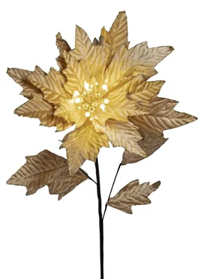 Produktbild von formano LED Textilblüte Creme-Gold, 44 x 80 cm, Timer 6h/18h, warmweiß