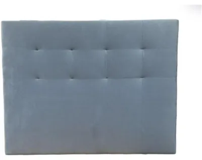 Kopfende Samt grau 150x115x7 cm gepolstert Wandmontage