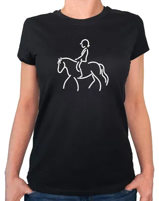 Produktbild von Huuraa Damen T-Shirt Reiten Pferd XS Black Bio Baumwolle Fairtrade Damenshirt Geschenkidee