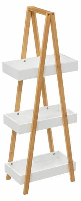 Immagine prodotto di 5five Simply Smart Regal Natureo mit 3 Ebenen, Etagere, Bambus, MDF, Weiß, 82 cm, 160851