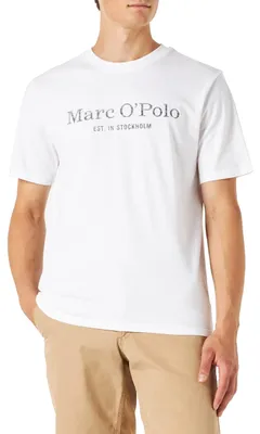 Imagen del producto de Camiseta casual de manga corta, color blanco liso, para hombre