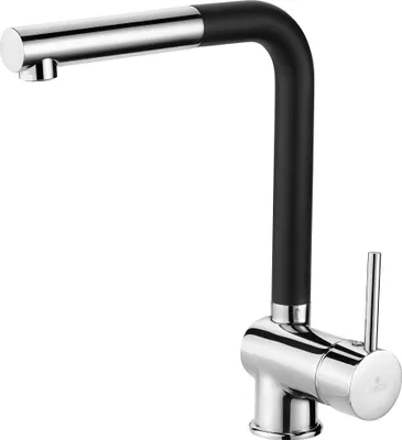 Produktbild von Spülenarmatur ASTER-30 mit eckigem und ausziehbarem Auslauf - chrom/schwarz