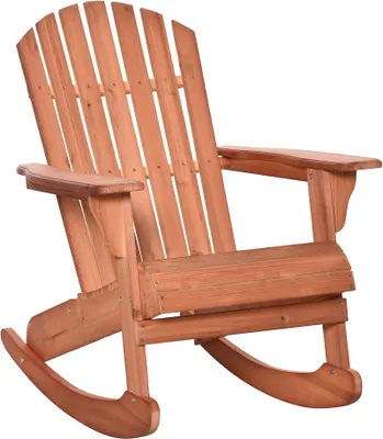 Produktbild von Adirondack Gartenstuhl aus Holz, Gartensessel Balkonstuhl, 77x94x97 cm, Natur