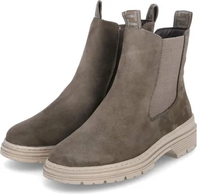 Produktbild von Tamaris Damen Chelsea Boots/ Stiefeletten Grün Leder-Textil-Mix Größe: 36