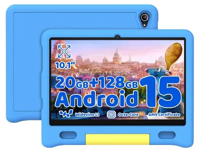 Produktbild von Kinder-Tablet 10'' mit 20 GB RAM 128 GB ROM Android 15 Kindersicherung Schutzhš¹lle Rosa
