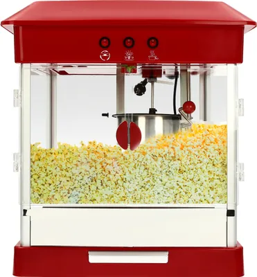 Produktbild von 800W Kommerzielle Popcornmaschine mit Antihaftbeschichtung 3 Löffel Popcornröster (rot)