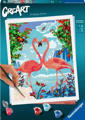 Obrázek produktu pro PROMO Malsk kniha CreArt: Zamilovan plameci 289912 RAVENSBURGER malovn podle sel