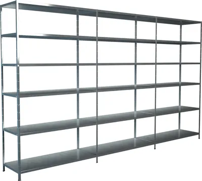 Produktbild von Steck-Grund-/ u 2 Anbauregale, 18 Böden, 2300x3000x500, verz.