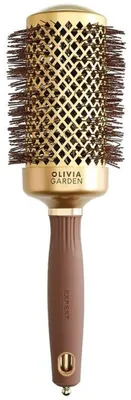 Produktbild von Olivia Garden Expert Blowout Shine Round Brush Wavy Bristles Gold & Brown 45 mm Haarbürste