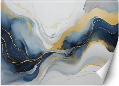 Obrázek produktu pro Nástěnná malba small textura mramoru modrá tapeta na stěnu 150x105 cm barva Modrá téma Abstrakty