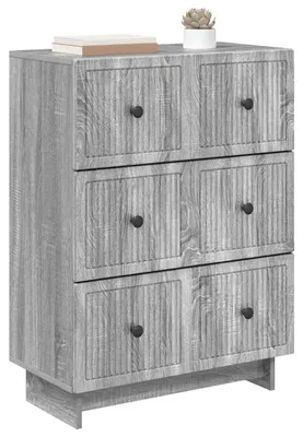 Immagine prodotto di vidaXL Cassettiera Sonoma grigia 66 x 34,5 x 90 cm in materiale derivato dal legno