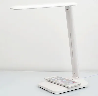 Produktbild von Schreibtischlampe mit QI Ladefunktion LED Dimmbare Tischleuchte 3 Helligkeitsstufen Touch Control 9W USB-Anschluss Memory-Funktion Retoo