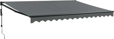 Produktbild von vidaXL Elektrische Markise mit Kurbel Anthrazit 4x3 m