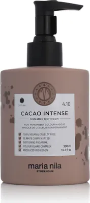 Produktbild von Maria Nila Colour Refresh 4.10 Cacao Intense 300 ml, 300 ml, Frauen, Cacao Intense, Nährend, Feuchtigkeitsspendend, Glanz, Farbkorrektur, Pumpenflasche, Aqua/Water/Eau, Cetearyl Alcohol, Behentrimonium Chloride, Cetyl Alcohol, Argania Spinosa Kernel...