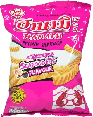 Produktbild von Hanami Shrimps Cracker Seafood Chili Geschmack 60g