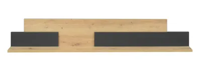 Produktbild von FURNARO Wandboard Nele Wandregal anthrazit matt lack/ asteiche B/H/T: 150x25x17 cm
