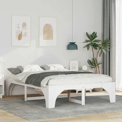 Obrázok produktu pre Maison Exclusive - Rám postele Biela 140 x 200 cm Masívne borovicové drevo