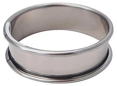 Image de DE BUYER Cercle à tarte - Acier inoxydable - Ø 18 x H 2 cm - Toutes sources de chaleur y compris induction