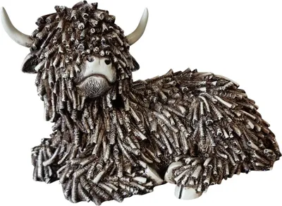 Produktbild von Dekofigur Hochlandrind liegend 27 cm braun